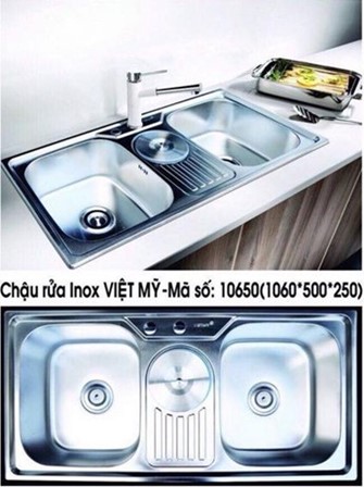Chậu rửa chén inox Việt Mỹ 10650