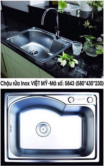 Chậu rửa chén inox Việt Mỹ 5843