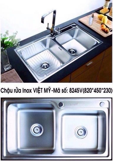 Chậu rửa chén inox Việt Mỹ 8245V