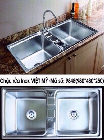 Chậu rửa chén inox Việt Mỹ 9848
